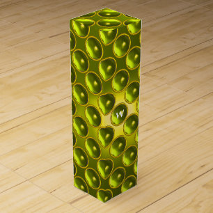 CHIC GEM STONE MONOGRAM white yellow citrine Wine Gift Box