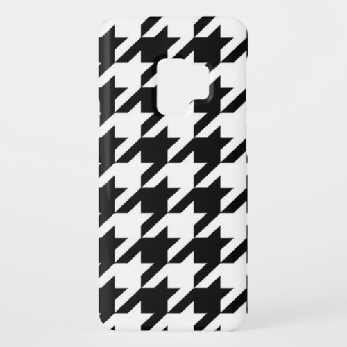 chic geometric black and white houndstooth pattern Case_Mate samsung galaxy s9 case