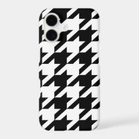 chic geometric black and white houndstooth pattern