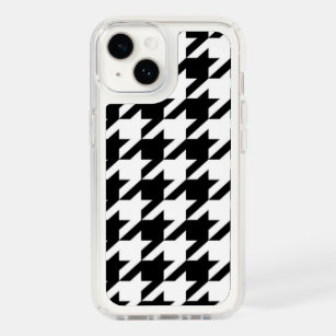 chic geometric black and white houndstooth pattern speck iPhone 14 case