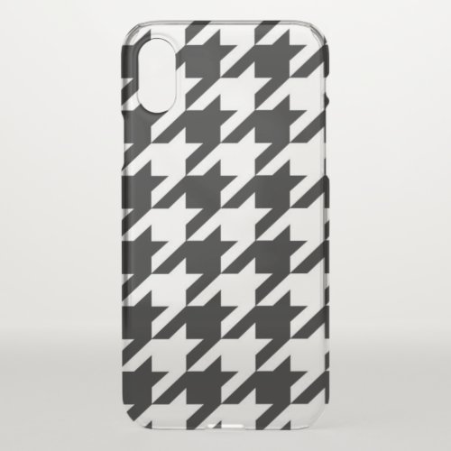 chic geometric black and white houndstooth pattern iPhone XS case