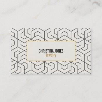★ Chic Geometric Business Card Template ★ by laurapapers at Zazzle
