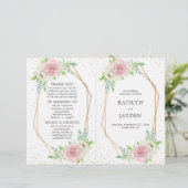 Chic Geometric Gold Foil Floral Wedding (Standing Front)