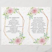 Chic Geometric Gold Foil Floral Wedding (Back)