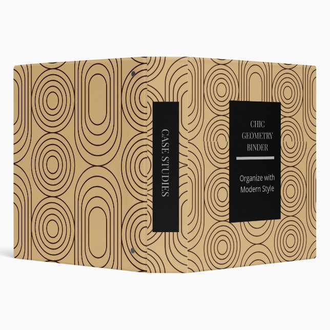 Chic Geometry Planner 3 Ring Binder (Background)