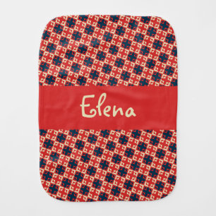 Chic Gift Idea For Mom Grandson Personalized Burp Baby Burp Cloth