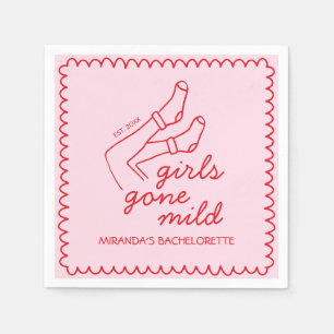 Chic Girls Gone Mild Handwritten Bachelorette Napkins