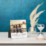 Chic Girls Trip | Girls weekend Custom Photo Plaque<br><div class="desc">Custom Girls Trip | Girls weekend Getaway Photo Souvenir!</div>