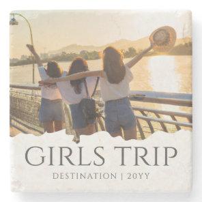Chic Girls Trip | Girls weekend Photo Stone Coaster