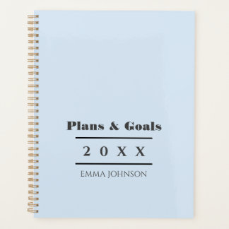 Chic Girly Baby Blue Personalized Planner