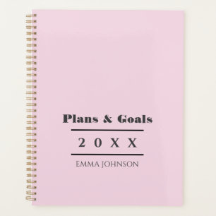 Chic Girly Dusty Pink Personalized Planner