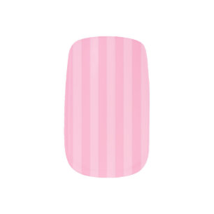 Chic Girly Feminine Pink Stripe Trendy Minx Nail Art