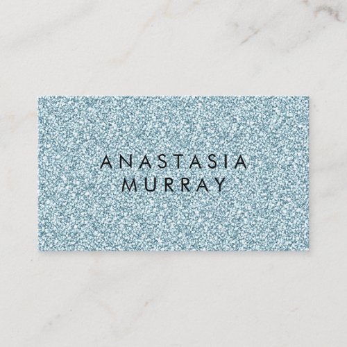 Chic Girly  Glam Blue Silver Glitter Sparkles Business Card