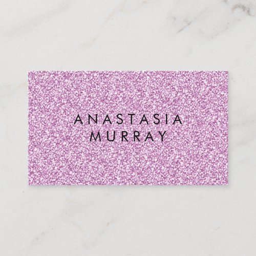 Chic Girly  Glam Lilac Purple Glitter Sparkles Business Card