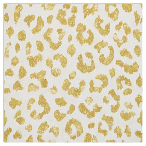 Chic girly glitter gold cheetah print pattern fabric