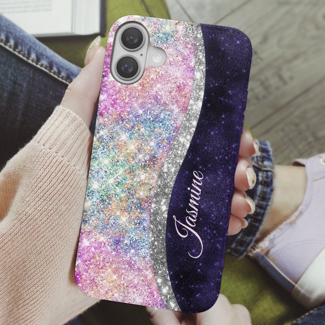 Chic girly iridescent unicorn rainbow  Case-Mate iPhone case (Creator Uploaded)