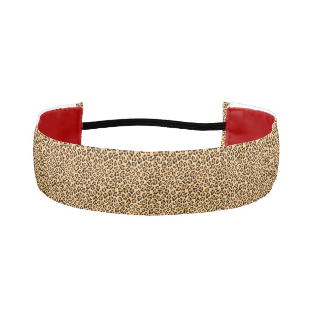 Chic girly Leopard cheetah pattern  Athletic Headband (Front)