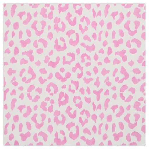 Pale Blush Pink Leopard Print Fabric | Zazzle.com