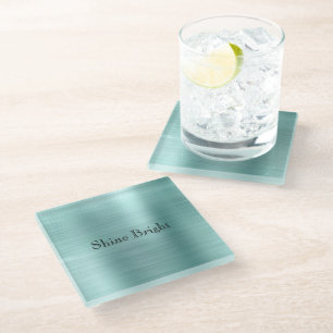 Chic Girly Mint Glass Coaster