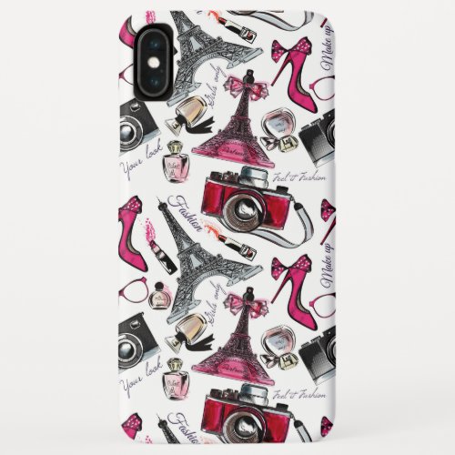 Chic Girly Paris Fashion iPhone XS Max Case