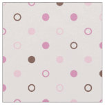 Chic girly pastel pink polka dots pattern fabric