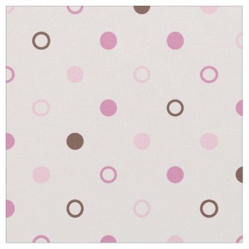 Chic Girly Pastel Pink Polka Dots Pattern Fabric by TintAndBeyond at Zazzle