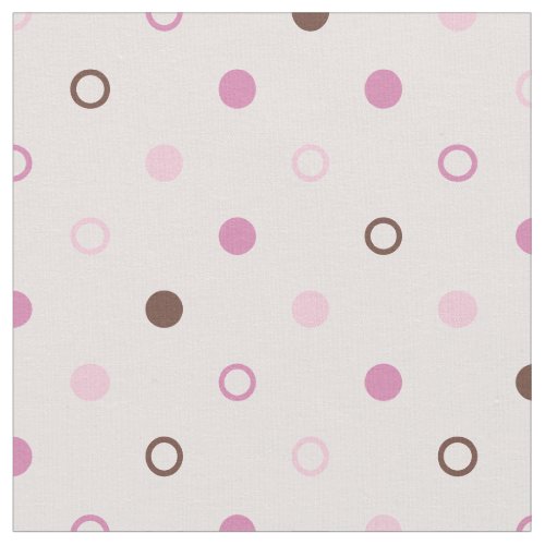 Chic girly pastel pink polka dots pattern fabric