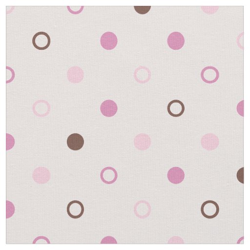 Chic girly pastel pink polka dots pattern fabric