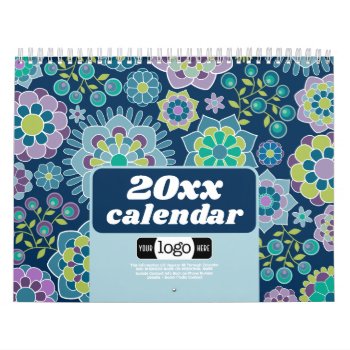 Chic Girly Patterns - Business Logo Gift Calendar by BusinessStationery at Zazzle