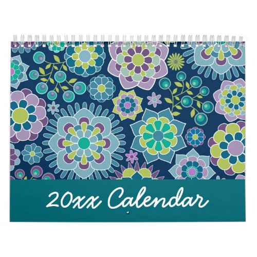 Chic Girly Patterns _ You can change the date Calendar