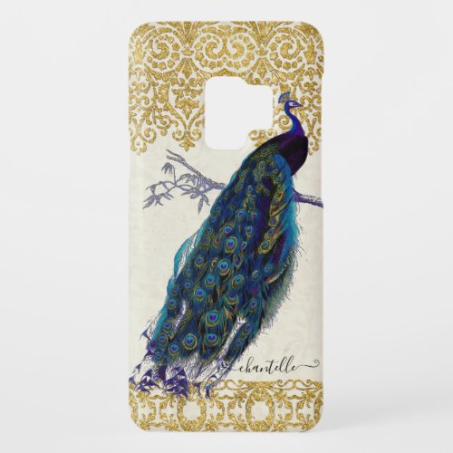 Chic Girly Peacock Boho Elegant Lace n Gold Case_Mate Samsung Galaxy S9 Case