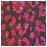 Chic girly pink glitter cheetah print pattern fabric