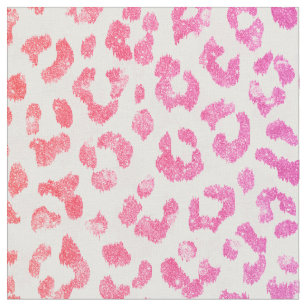 Glitter Leopard Fabric Zazzle Chic Y Pink Glitter Cheetah Print Pattern Fabric