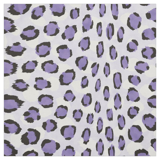 Chic girly pink purple black cheetah print pattern fabric (Swatch)