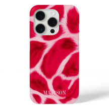 Chic Girly Pink Red Leopard Animal Print Custom
