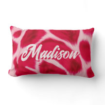 Chic Girly Pink Red Leopard Animal Print Custom