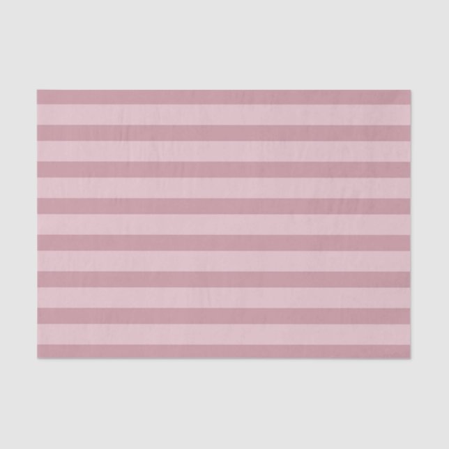 Chic Girly Pink Stripes Tissue Paper (Front)