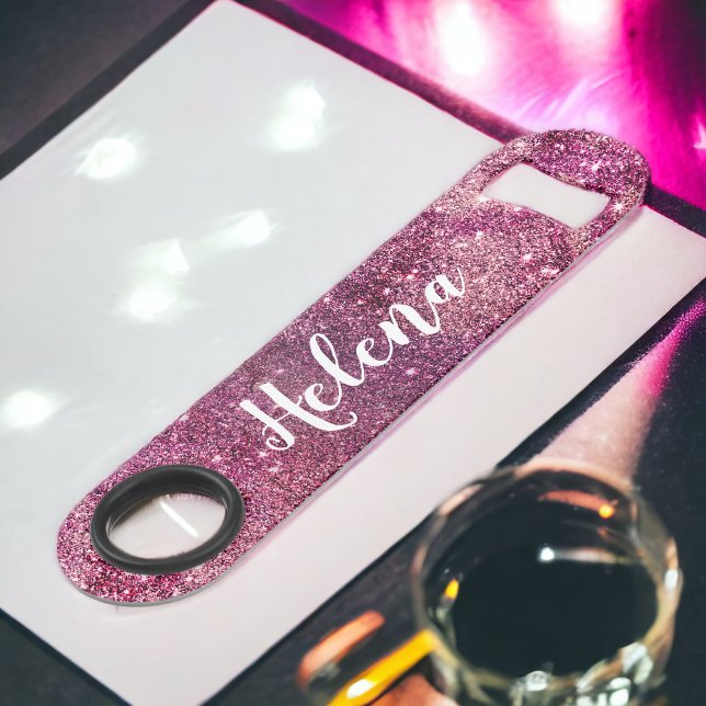 Chic girly purple nebula glitter sparkles monogram bar key (Chic girly purple nebula glitter sparkles monogram bar key)