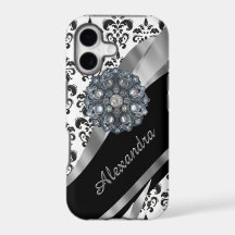 Chic girly vintage damask personalized