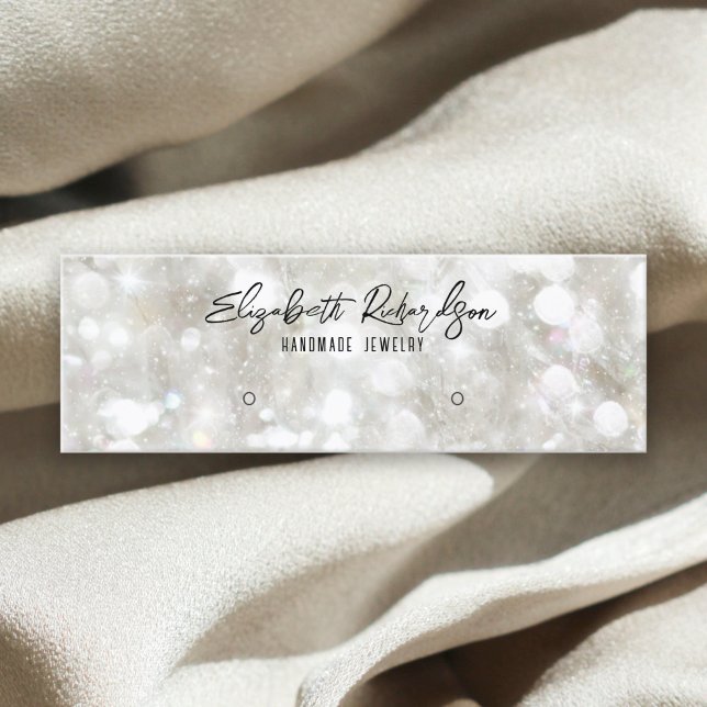 Chic Glam Elegant Crystal Jewelry Earring Display Mini Business Card (Creator Uploaded)