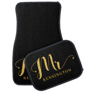 Chic Glam Gold Foil Typography Mr Newlywed Car Floor Mat