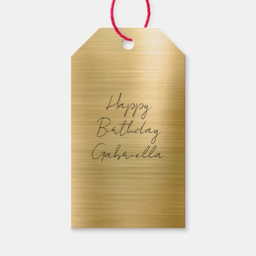 Chic Glam Gold Gift Tags