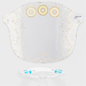 Chic glam gold glitter doughnuts modern girly face shield (Front w/Glasses)