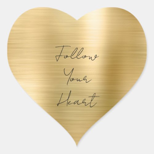 Chic Glam Gold Heart Sticker