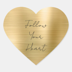 Chic Glam Gold Heart Sticker