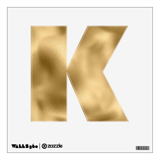 Chic Glam Gold Letter Wall Decal (Front)