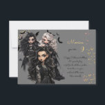 Chic glam gothic scary girl happy birthday card<br><div class="desc">scary Gothic girl happy birthday card for  girls</div>