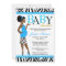 Chic Glam Modern Mom Blue Zebra Baby Shower