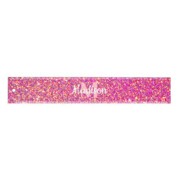 Chic Glam Pink Gold Glitter Sparkle Personalized Ruler