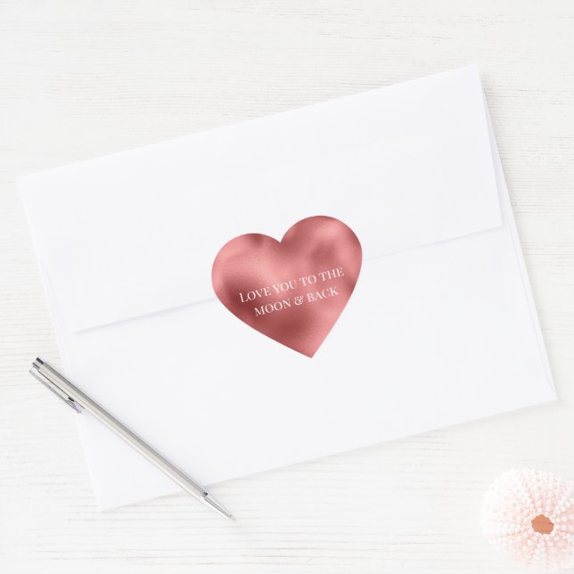 Chic Glam Red Heart Sticker (Envelope)